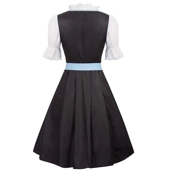 XL16-18 Trachten,Oktoberfest,Germanfest Dirndl Dress,3-pc,Blue Roses embroidered - Picture 2 of 14